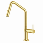 Carysil Angle Brushed Yellow Gold Pull Out Kitchen Mixer
