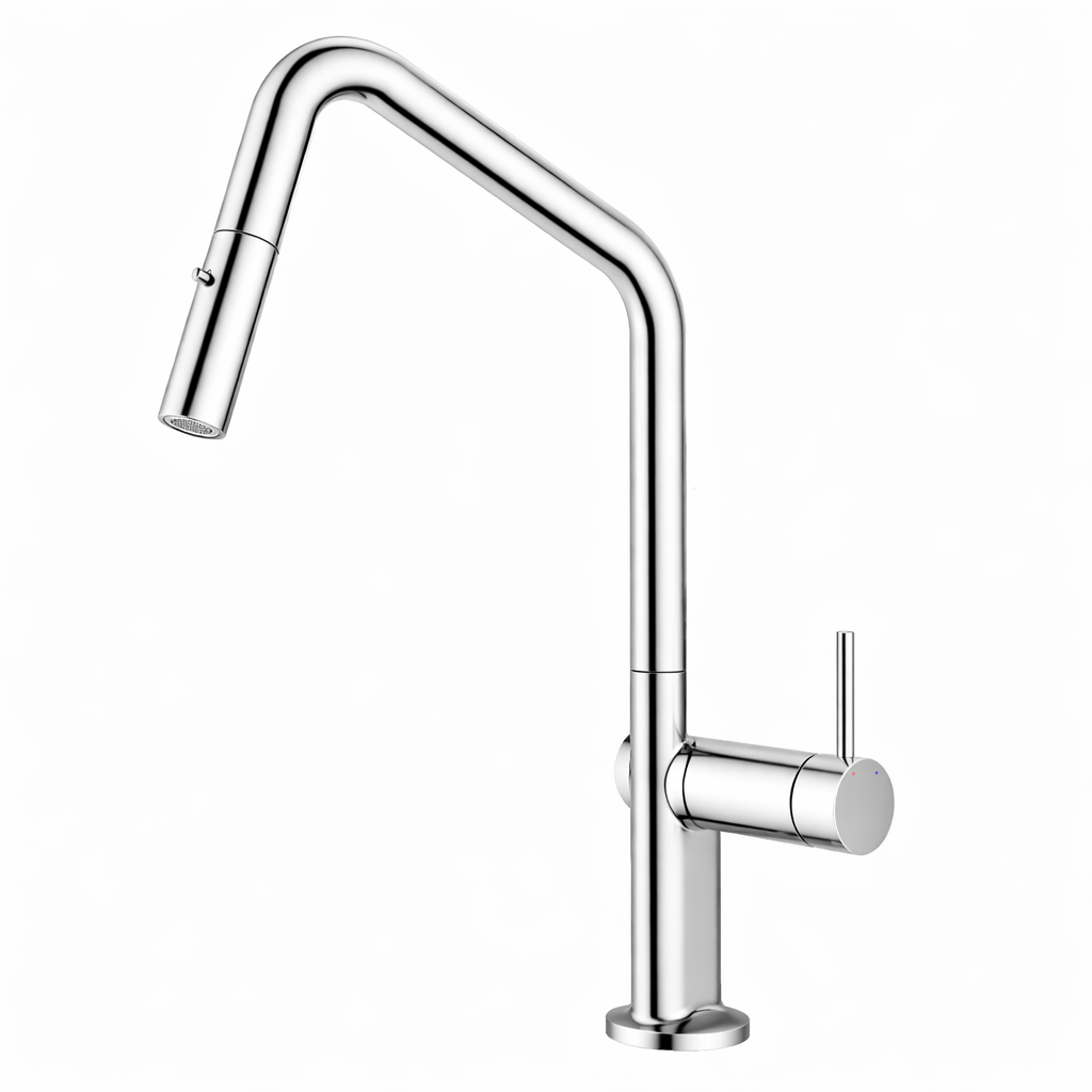 Carysil Angle Chrome Pull Out Kitchen Mixer