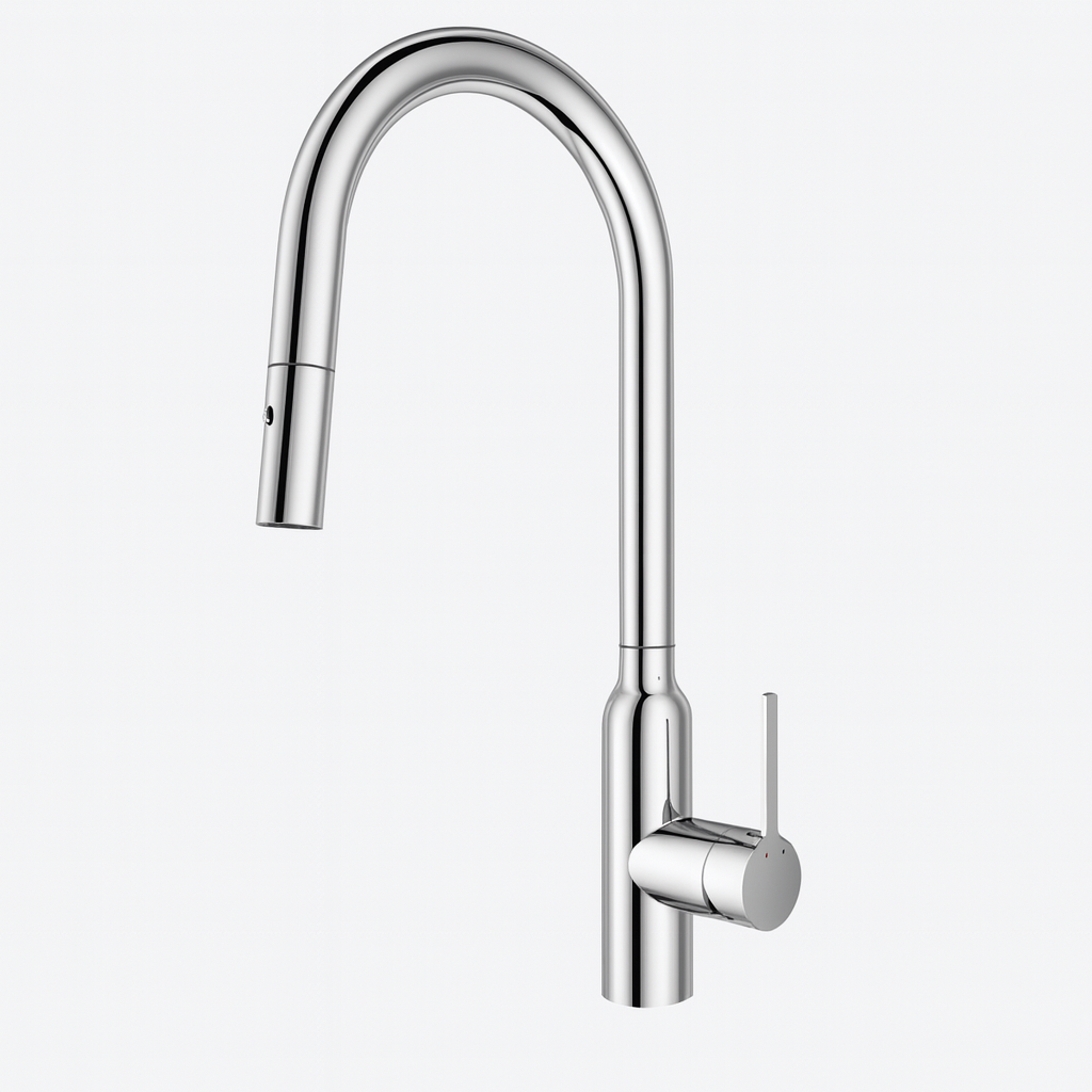 Carysil Round Chrome Pull Out Kitchen Mixer