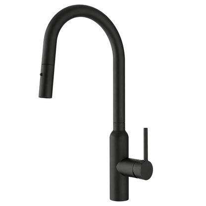 Carysil Round Granite Black Pull Out Kitchen Mixer