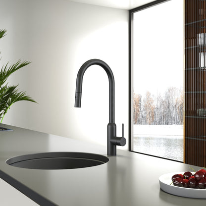 Carysil Round Gun Metal Pull Out Kitchen Mixer