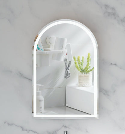 CARYSIL Imperial 600x900mm MATTE WHITE Arch LED Shaving Cabinet
