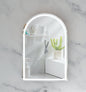 CARYSIL Imperial 600x900mm MATTE WHITE Arch LED Shaving Cabinet