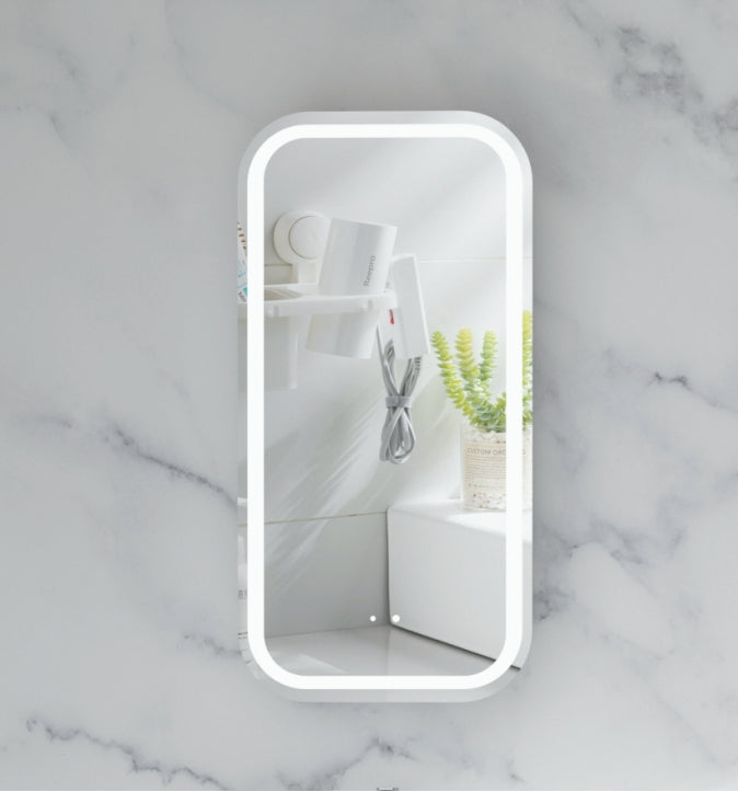CARYSIL EARLS 450x900mm MATTE WHITE Squircle LED Shaving Cabinet