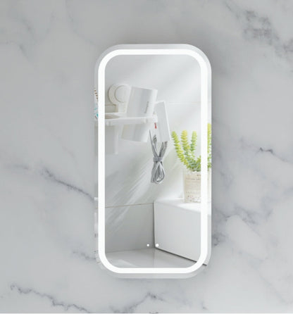 CARYSIL EARLS 450x900mm MATTE WHITE Squircle LED Shaving Cabinet