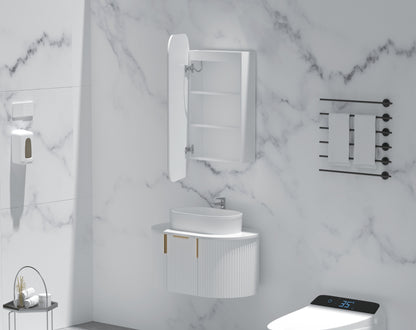 CARYSIL EARLS 450x900mm MATTE WHITE Squircle LED Shaving Cabinet