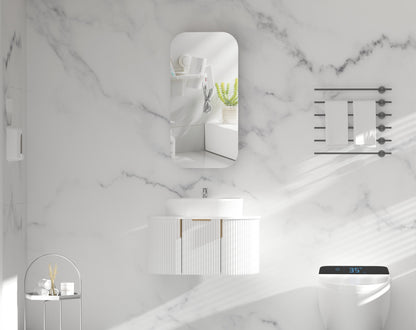 CARYSIL EARLS 450x900mm MATTE WHITE Squircle Shaving Cabinet