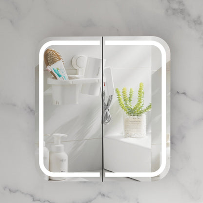 CARYSIL  750x800mm Grand Matte White LED Shaving Cabinet