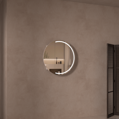 CARYSIL Orbit Series Round  800x800mm Matte White LED Shaving Cabinet