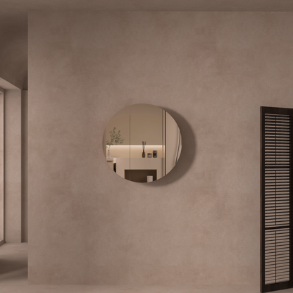 CARYSIL Orbit Series Round  800x800mm Matte White Shaving Cabinet