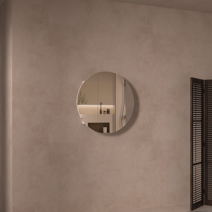 CARYSIL Orbit Series Round  800x800mm Matte White Shaving Cabinet
