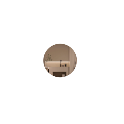 CARYSIL Orbit Series Round  800x800mm Walnut Shaving Cabinet
