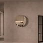 CARYSIL Orbit Series Round  800x800mm Walnut Shaving Cabinet
