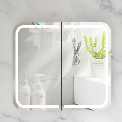 CARYSIL  900x800mm Grand Matte White LED Shaving Cabinet