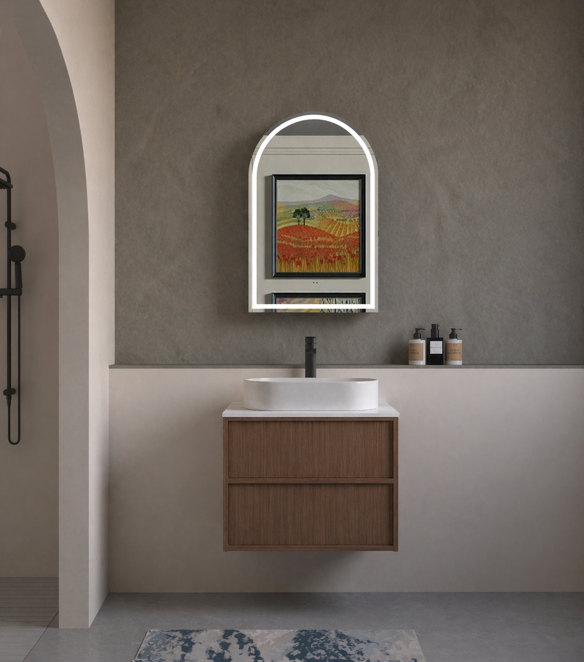 Carysil Fairmont Oak 750MM Wall Hung Shaker Vanities without Stone Top