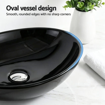 Bathroom Basin Ceramic Vanity Sink Hand Wash Bowl 41x34cm