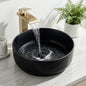 Bathroom Basin Ceramic Vanity Sink Vessel Bowl Wash Matte Black Round Countertop
