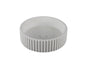 400x400x120mm Matte White Above Counter Carysil Fluted Concrete Basin