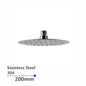 Super-slim Round Chrome Rainfall Shower Head 200mm