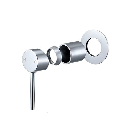 LUCID PIN Chrome Wall Mixer with 80MM Cover Plate Trim Kit Only (match CLPM)
