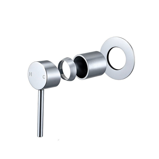 LUCID PIN Chrome Wall Mixer with 80MM Cover Plate Trim Kit Only (match CLPM)