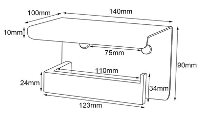 BLAZE Series Chrome Toilet Paper Holder