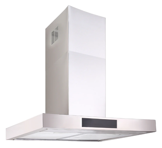 600mm Stainless Steel and Black Display T bar Canopy Rangehood With LED light bar