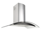 900mm Stainless Steel and Curved Glass Canopy Rangehood Motor With LED light bar