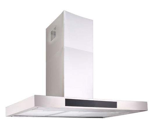 900mm Stainless Steel with Black Control Panel Canopy,LED Light Bar Rangehood