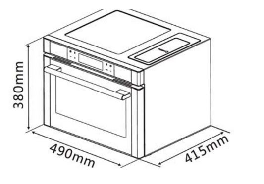 28L Freestanding Silver Combi Steam Oven,Top Opening Water Reservoir