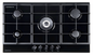 Carysil Built-In Black Glass Gas Cooktop 90cm