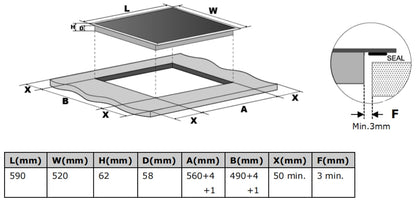 Carysil Built- In Induction Hob 60CM