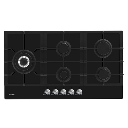 900mm Dilusso Black Oven + Gas Cooktop + Concealed Rangehood + Dishwasher Kitchen Appliance Package