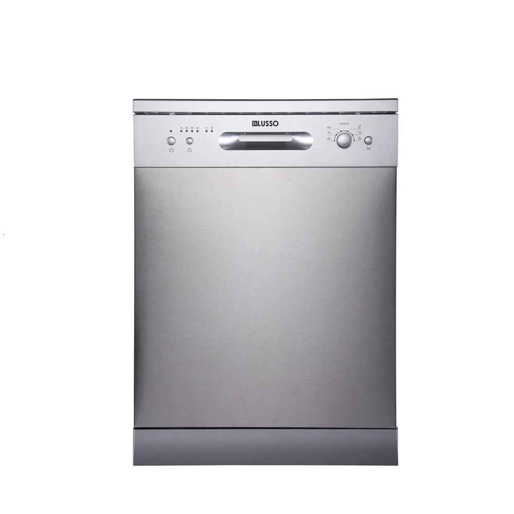 600mm Dilusso Stainless Steel Knob/Press Controls Freestanding 12 Place Settings Dishwasher