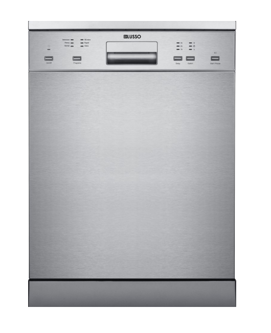 600mm Dilusso Stainless Steel /Black Electronic Freestanding 12 Place Settings Dishwasher