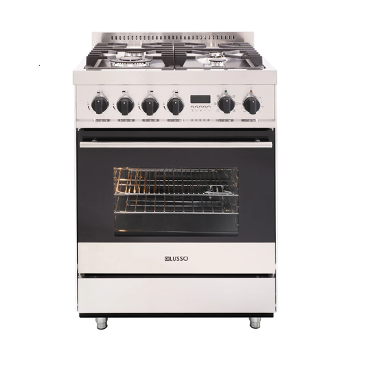 600mm Dilusso Freestanding With 4 Sabaf Gas Burners Dual Fuel Cooker