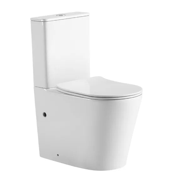 One Hole Tornado Flush Rimless Toilet Suite – Gloss White