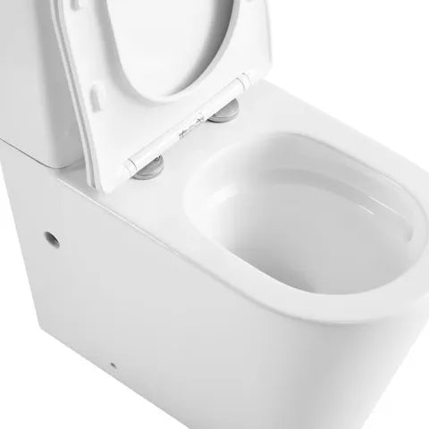 One Hole Tornado Flush Rimless Toilet Suite – Gloss White