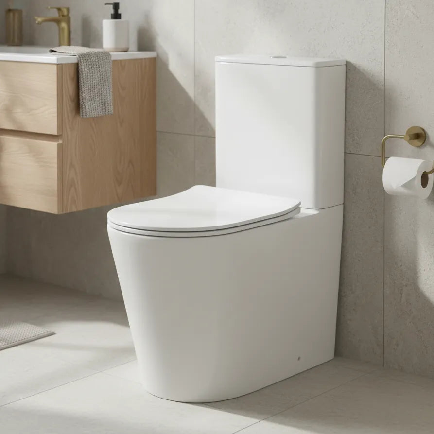 One Hole Tornado Flush Rimless Toilet Suite – Gloss White