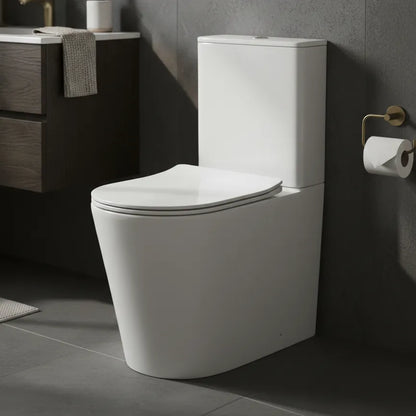 One Hole Tornado Flush Rimless Toilet Suite – Gloss White