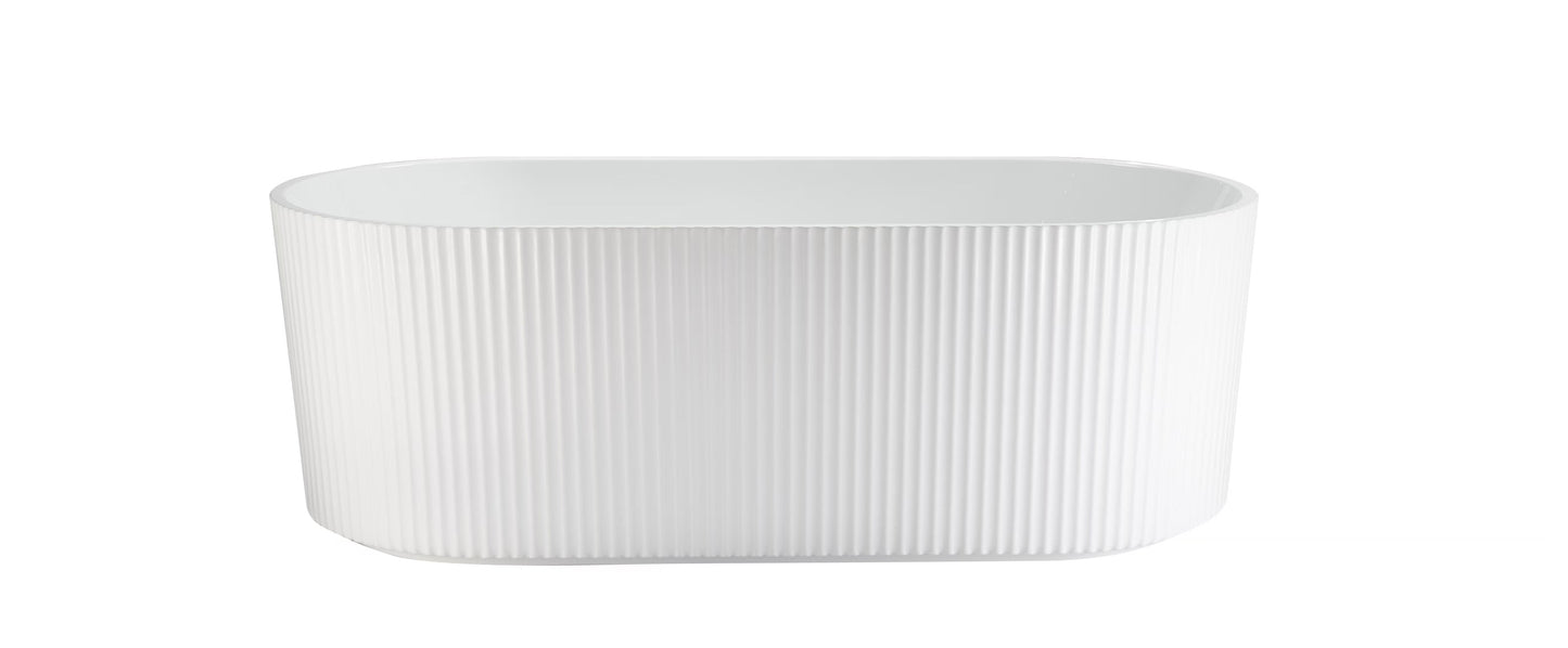 1700x800x580mm Berri Freestanding Fluted