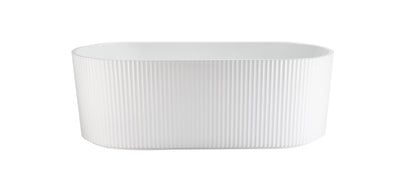 1700x800x580mm Berri Freestanding Fluted Matte White