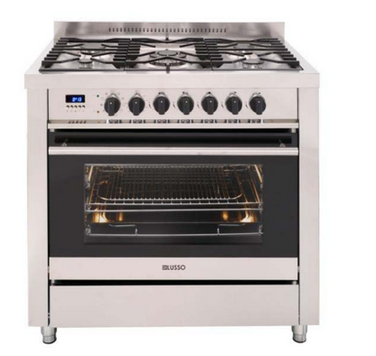 900mm Freestanding Dual Fuel Cooker with 5 Sabaf Gas Burners (Ctr Wok burner)