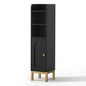 Artiss Bathroom Storage Cabinet Floor Organizer Toilet Corner Adjustable Black