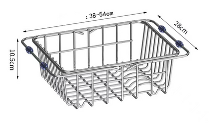 Flexible Stainless Steel Sink Basket / Dish Rack