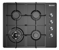 600mm Black Gas Cooktop with Wok Burner, FFD, Cast Iron Trivets