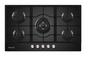 900mm Dilusso Black With Side Wok Burner, FFD, Cast Iron Trivets Gas Cooktop