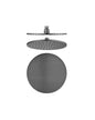 Round Gun Metal Grey Brass Shower Head 250mm (Brass)