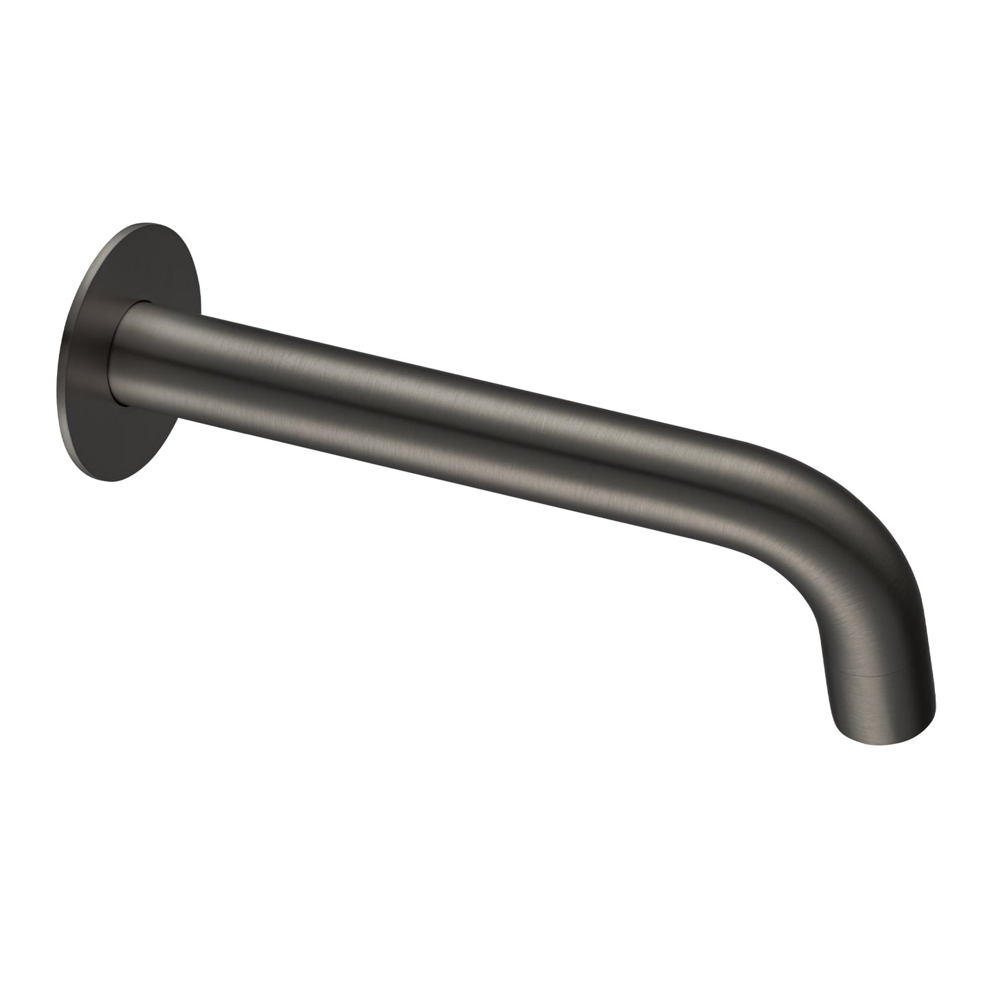 LUCID PIN Series Round Gun Metal Grey Bathtub/Basin Wall Spout