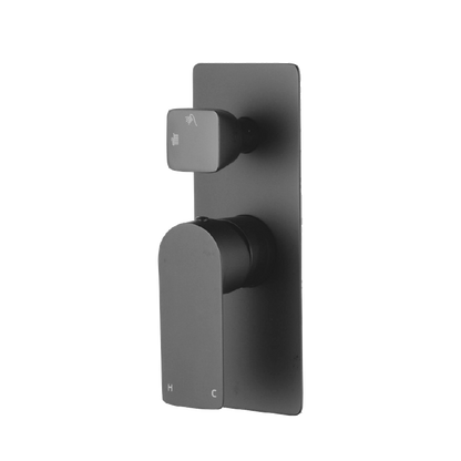 VOG Series Solid Gunmetal Bath/Shower Wall Mixer with Diverter Wall Mounted(color up)